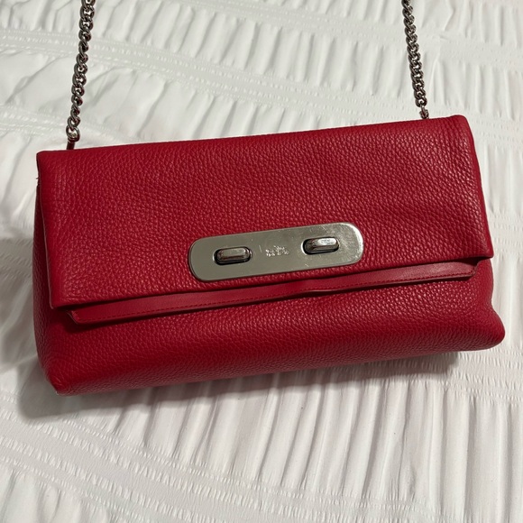Coach Red Swagger Turn-lock Clutch / Crossbody - Picture 2 of 13